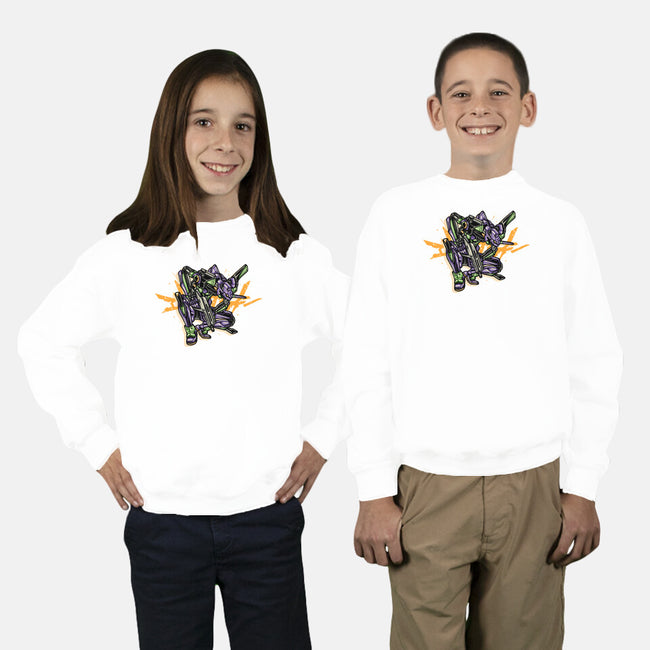 Test Type 01-Youth-Crew Neck-Sweatshirt-glitchygorilla