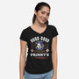 Prinny Dood Coffee Emblem-Womens-V-Neck-Tee-LAGELANTEE