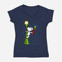 Singing In The Rain-Womens-V-Neck-Tee-drbutler