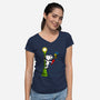 Singing In The Rain-Womens-V-Neck-Tee-drbutler