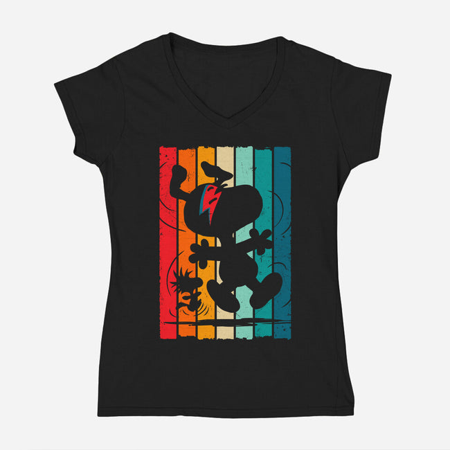 Let’s Dance-Womens-V-Neck-Tee-drbutler