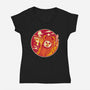 Forest Moon Sunset-Womens-V-Neck-Tee-SuperEdu