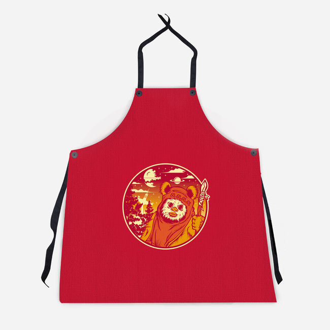 Forest Moon Sunset-Unisex-Kitchen-Apron-SuperEdu