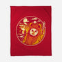 Forest Moon Sunset-None-Fleece-Blanket-SuperEdu