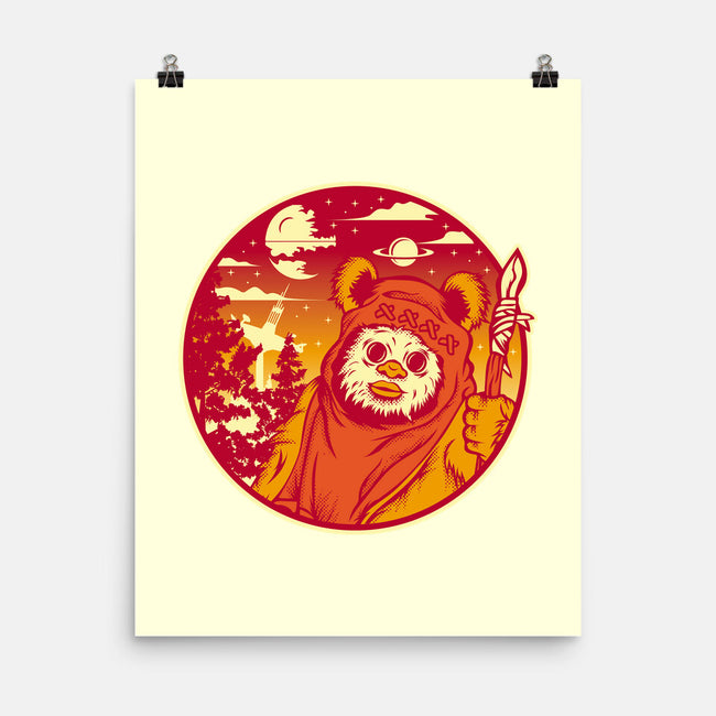 Forest Moon Sunset-None-Matte-Poster-SuperEdu