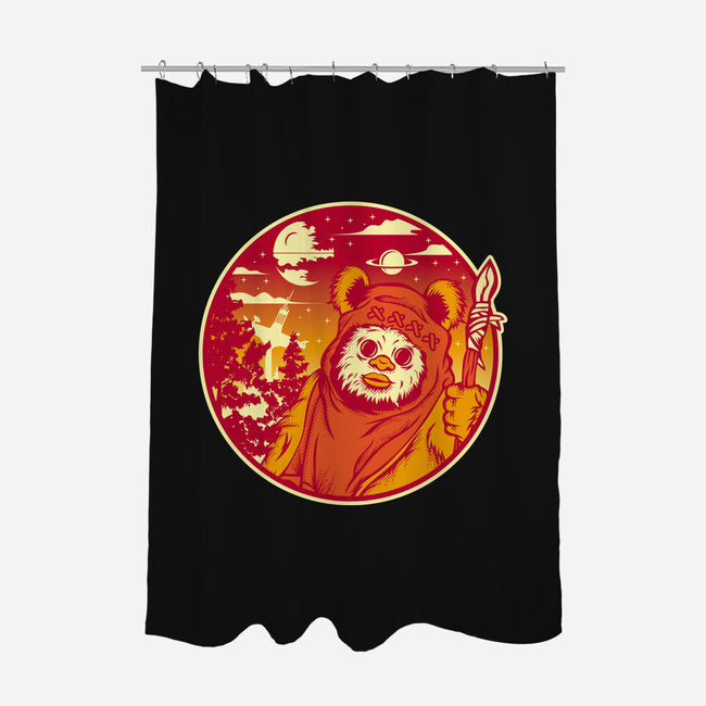 Forest Moon Sunset-None-Polyester-Shower Curtain-SuperEdu