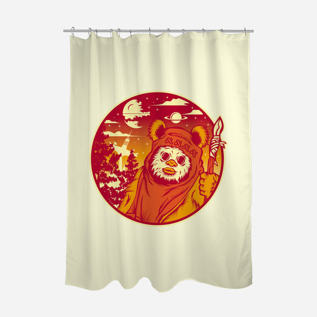 Forest Moon Sunset-None-Polyester-Shower Curtain-SuperEdu