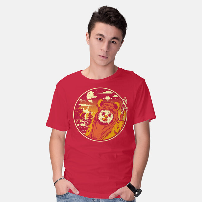 Forest Moon Sunset-Mens-Basic-Tee-SuperEdu