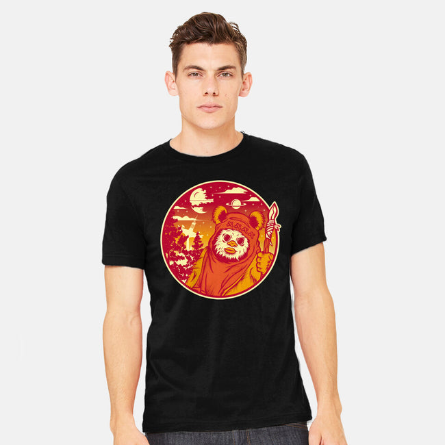 Forest Moon Sunset-Mens-Heavyweight-Tee-SuperEdu