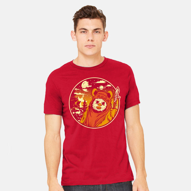 Forest Moon Sunset-Mens-Heavyweight-Tee-SuperEdu