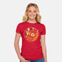Forest Moon Sunset-Womens-Fitted-Tee-SuperEdu