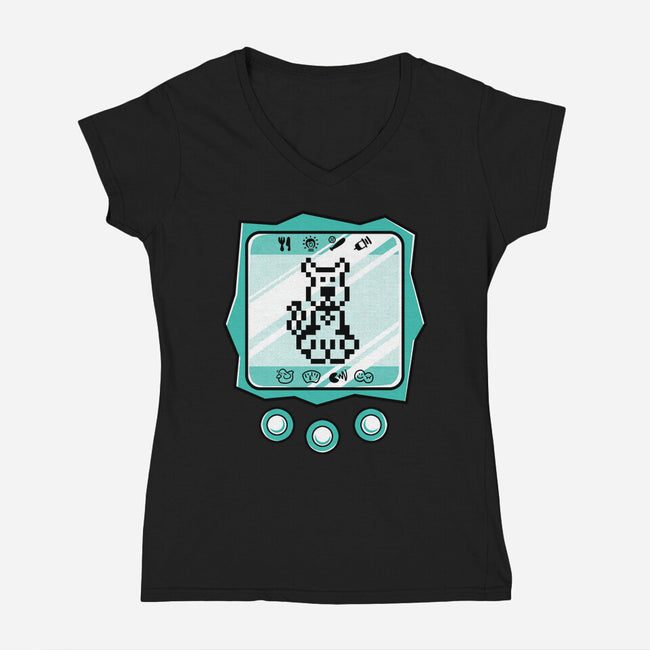 Virtual Doo-Womens-V-Neck-Tee-estudiofitas