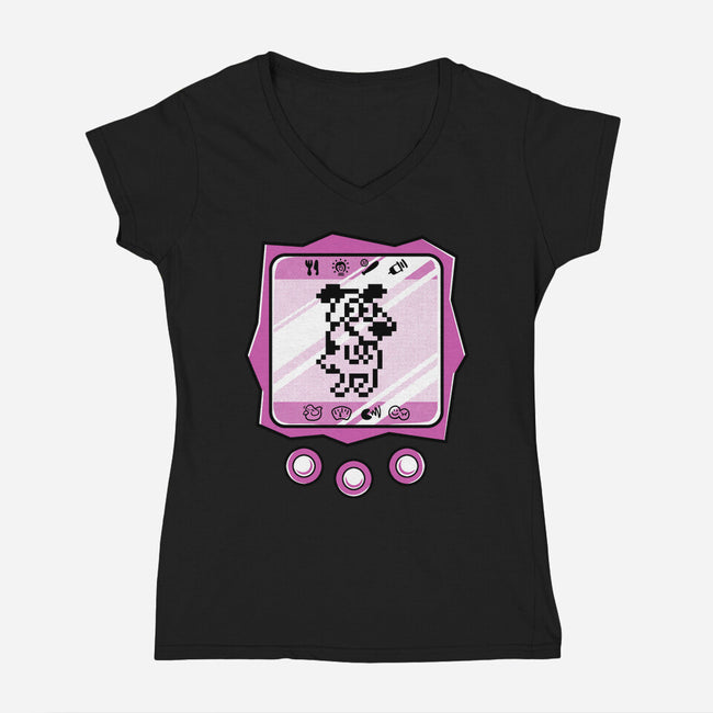 Virtual Coward-Womens-V-Neck-Tee-estudiofitas