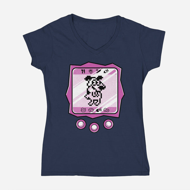 Virtual Coward-Womens-V-Neck-Tee-estudiofitas