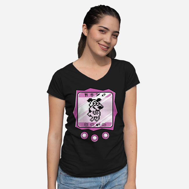 Virtual Coward-Womens-V-Neck-Tee-estudiofitas