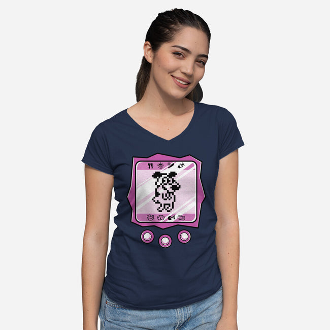 Virtual Coward-Womens-V-Neck-Tee-estudiofitas