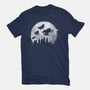 Full Moon Over Hogwarts-Womens-Fitted-Tee-DrMonekers