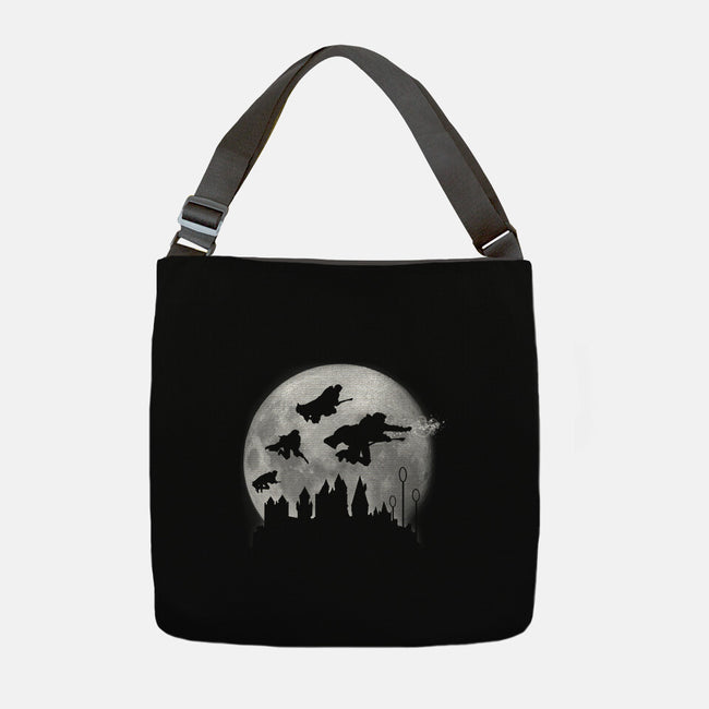 Full Moon Over Hogwarts-None-Adjustable Tote-Bag-DrMonekers