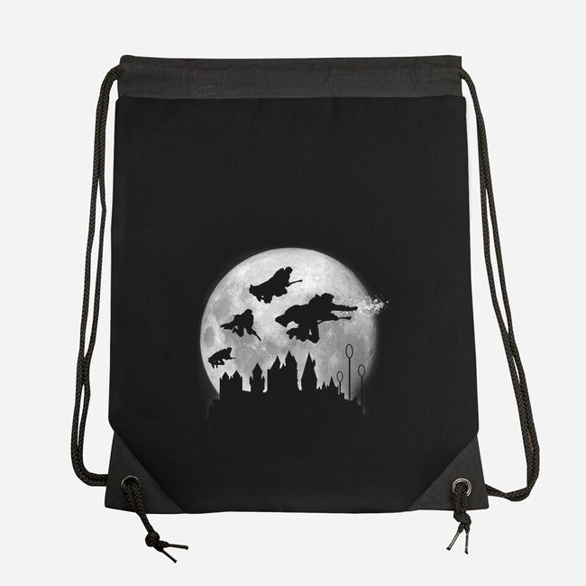 Full Moon Over Hogwarts-None-Drawstring-Bag-DrMonekers