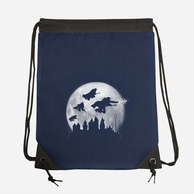 Full Moon Over Hogwarts-None-Drawstring-Bag-DrMonekers