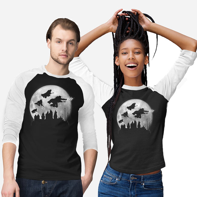 Full Moon Over Hogwarts-Unisex-Baseball-Tee-DrMonekers