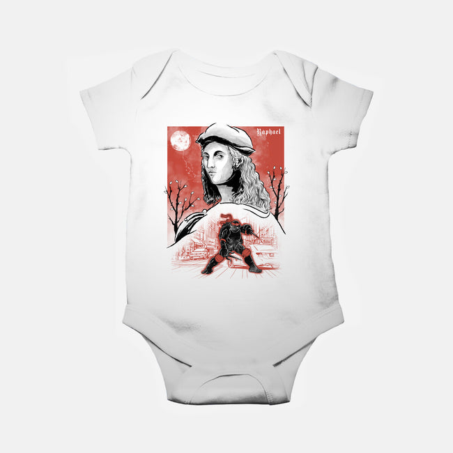 Renaissance Ninja Raphael Sumi-E-Baby-Basic-Onesie-Astrobot Invention