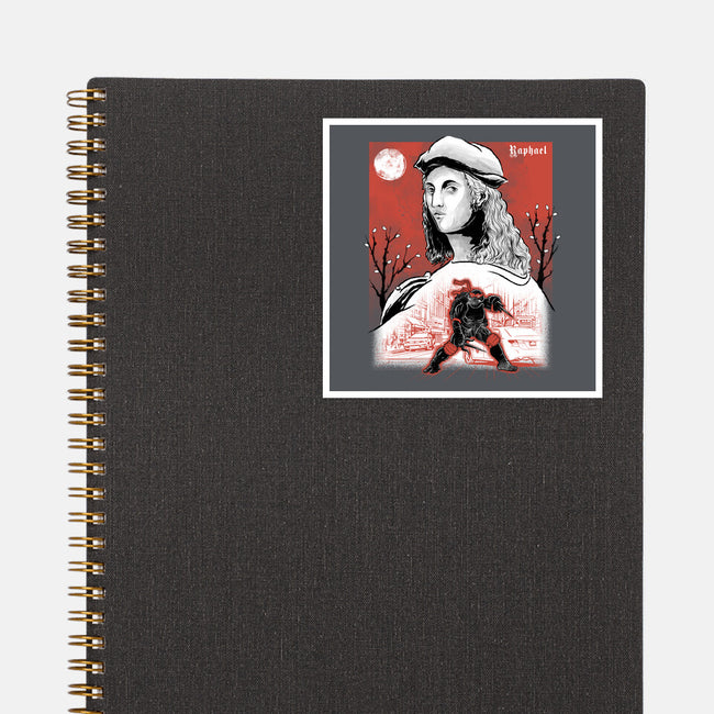 Renaissance Ninja Raphael Sumi-E-None-Glossy-Sticker-Astrobot Invention