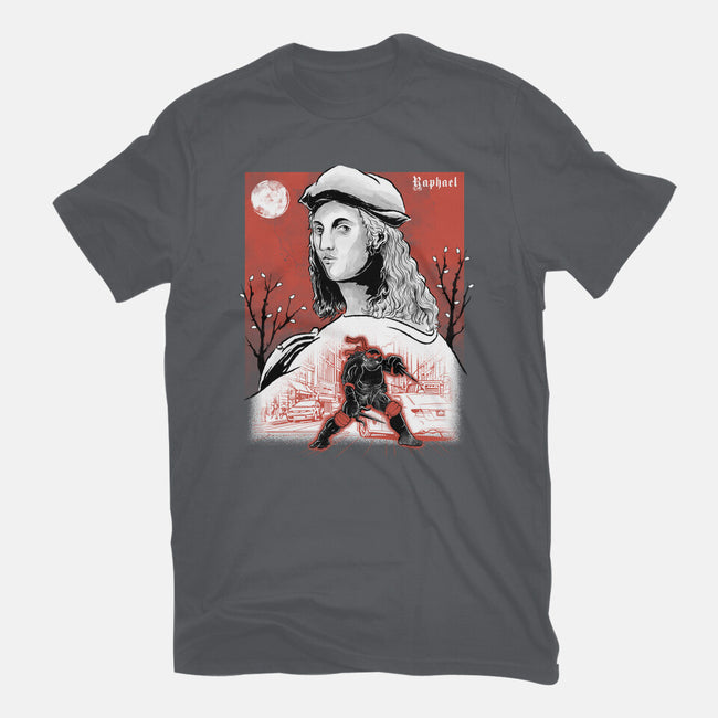 Renaissance Ninja Raphael Sumi-E-Unisex-Basic-Tee-Astrobot Invention