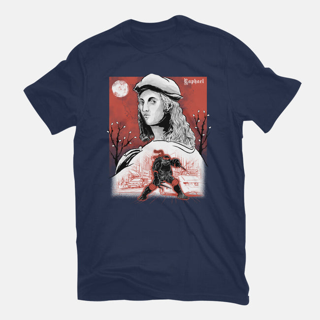 Renaissance Ninja Raphael Sumi-E-Womens-Fitted-Tee-Astrobot Invention