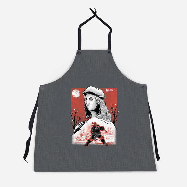 Renaissance Ninja Raphael Sumi-E-Unisex-Kitchen-Apron-Astrobot Invention