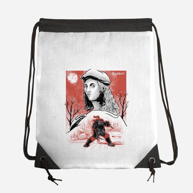 Renaissance Ninja Raphael Sumi-E-None-Drawstring-Bag-Astrobot Invention