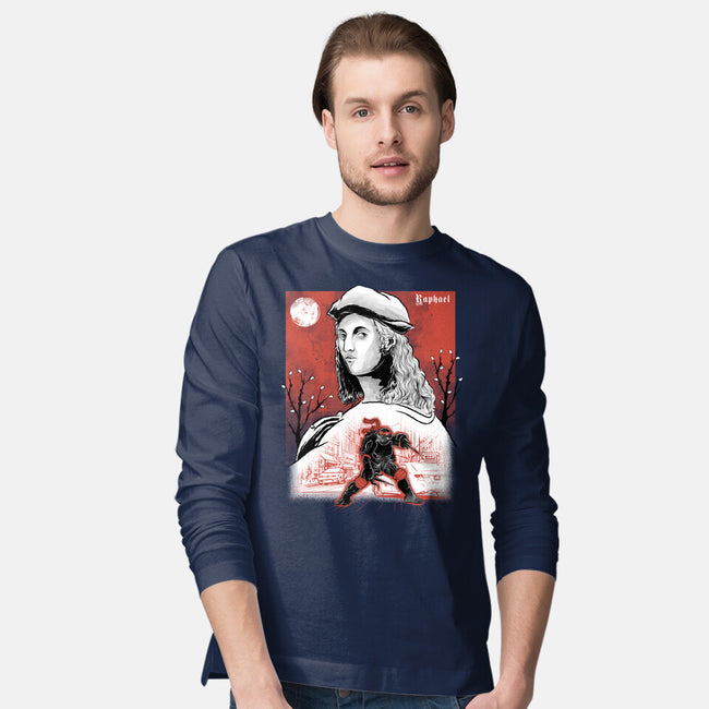 Renaissance Ninja Raphael Sumi-E-Mens-Long Sleeved-Tee-Astrobot Invention