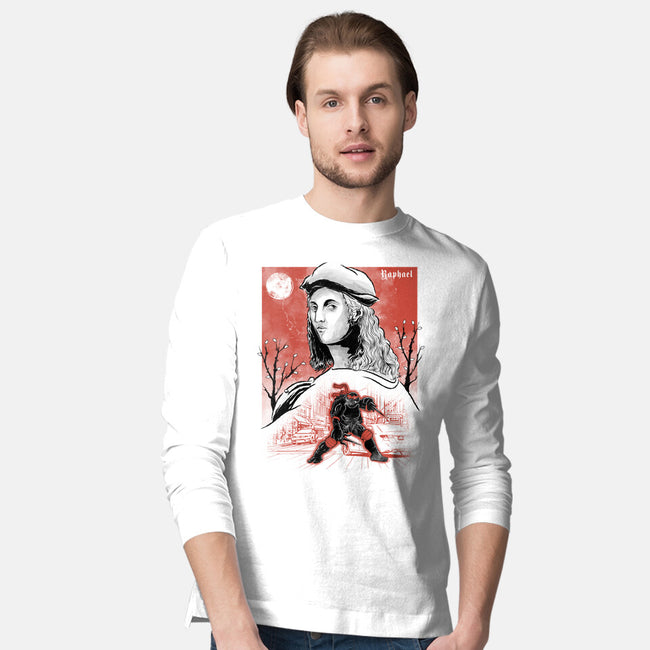 Renaissance Ninja Raphael Sumi-E-Mens-Long Sleeved-Tee-Astrobot Invention