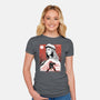 Renaissance Ninja Raphael Sumi-E-Womens-Fitted-Tee-Astrobot Invention