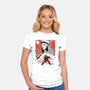 Renaissance Ninja Raphael Sumi-E-Womens-Fitted-Tee-Astrobot Invention