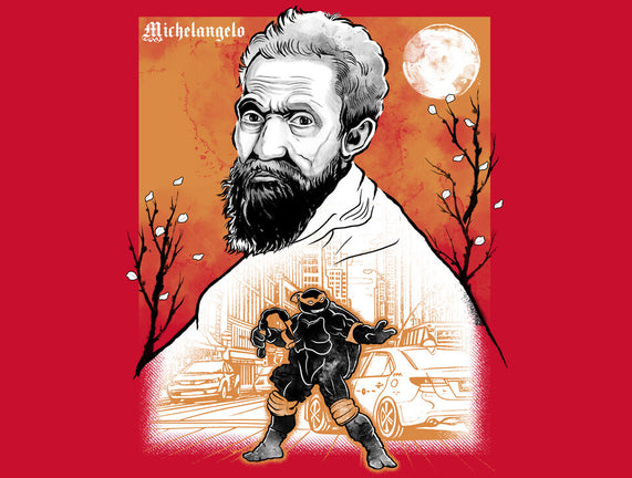 Renaissance Ninja Michelangelo Sumi-E