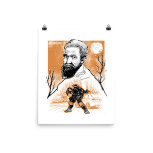 Renaissance Ninja Michelangelo Sumi-E