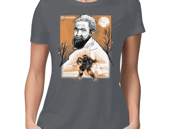 Renaissance Ninja Michelangelo Sumi-E