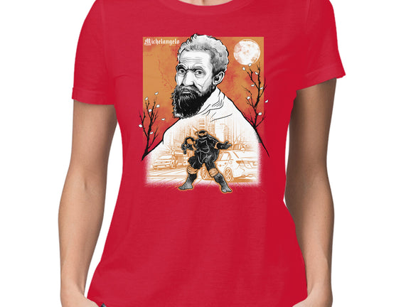 Renaissance Ninja Michelangelo Sumi-E