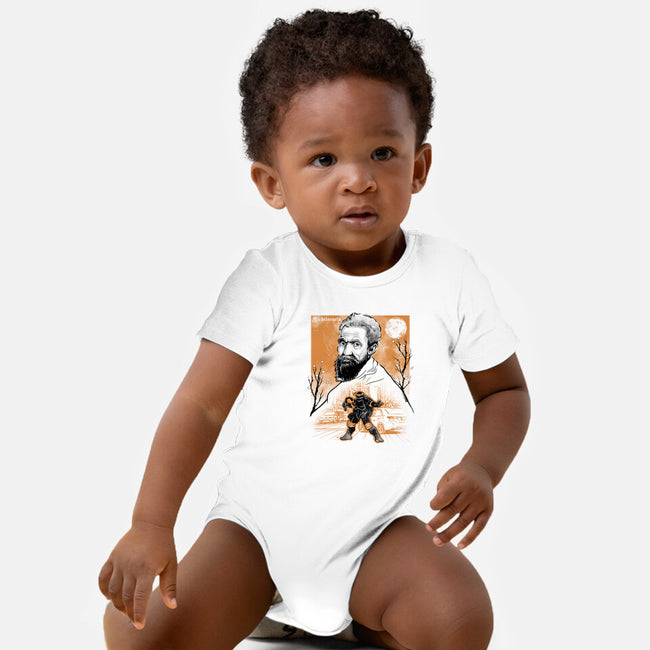 Renaissance Ninja Michelangelo Sumi-E-Baby-Basic-Onesie-Astrobot Invention