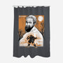 Renaissance Ninja Michelangelo Sumi-E-None-Polyester-Shower Curtain-Astrobot Invention