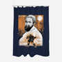 Renaissance Ninja Michelangelo Sumi-E-None-Polyester-Shower Curtain-Astrobot Invention