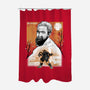 Renaissance Ninja Michelangelo Sumi-E-None-Polyester-Shower Curtain-Astrobot Invention