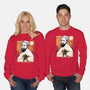 Renaissance Ninja Michelangelo Sumi-E-Unisex-Crew Neck-Sweatshirt-Astrobot Invention
