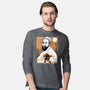 Renaissance Ninja Michelangelo Sumi-E-Mens-Long Sleeved-Tee-Astrobot Invention