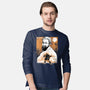 Renaissance Ninja Michelangelo Sumi-E-Mens-Long Sleeved-Tee-Astrobot Invention