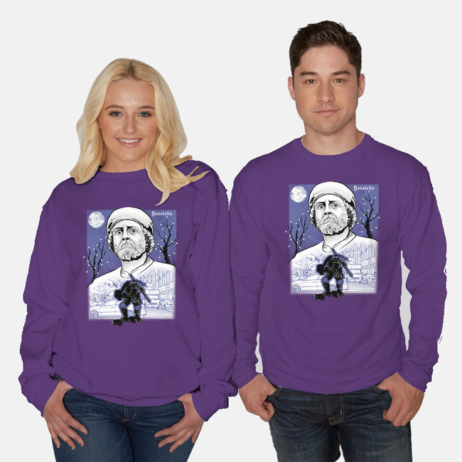 Renaissance Ninja Donatello Sumi-E-Unisex-Crew Neck-Sweatshirt-Astrobot Invention