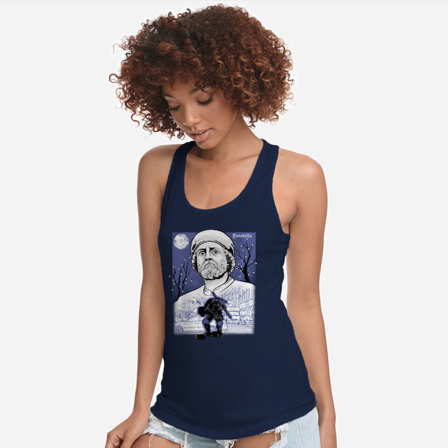 Renaissance Ninja Donatello Sumi-E-Womens-Racerback-Tank-Astrobot Invention