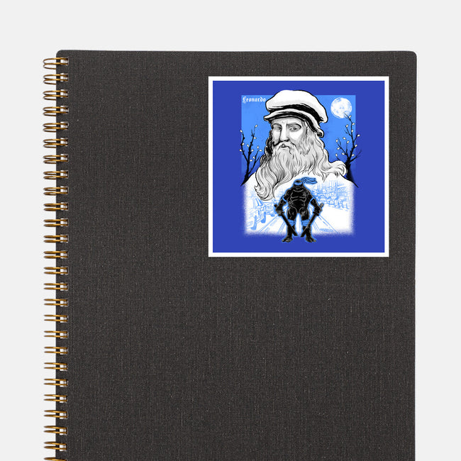 Renaissance Ninja Leonardo Sumi-E-None-Glossy-Sticker-Astrobot Invention