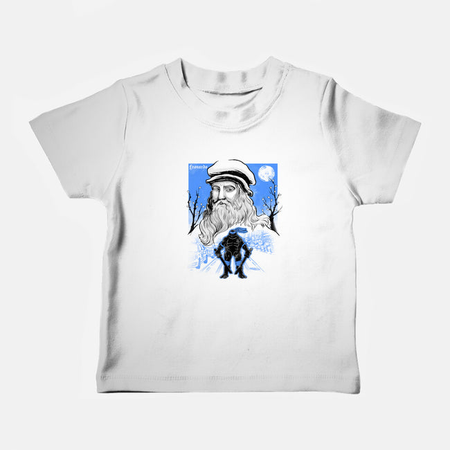 Renaissance Ninja Leonardo Sumi-E-Baby-Basic-Tee-Astrobot Invention